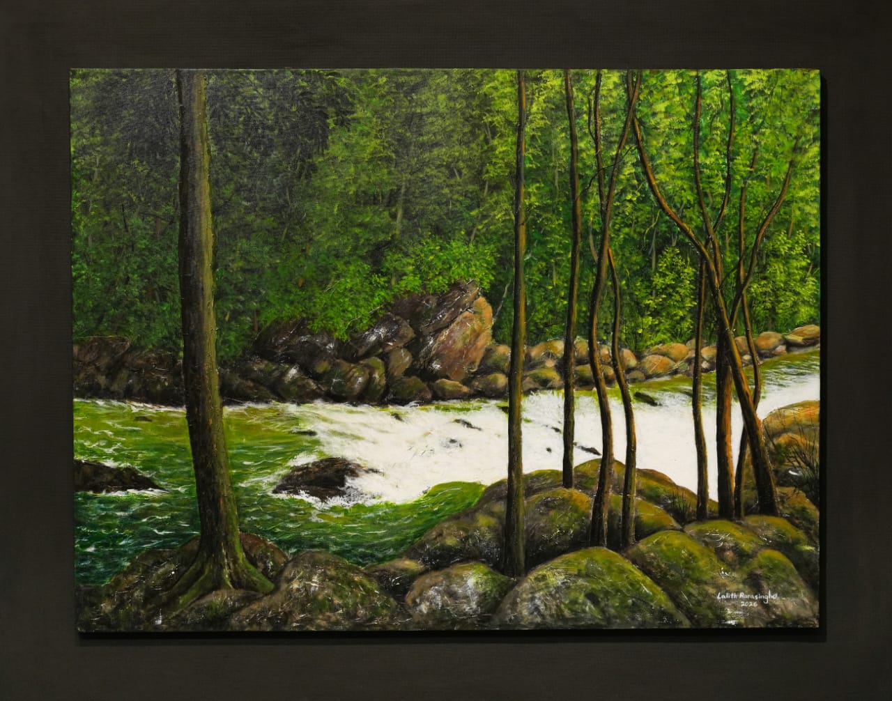 After the Rains — Acrylic on canvas by Lalith Ranasinghe
