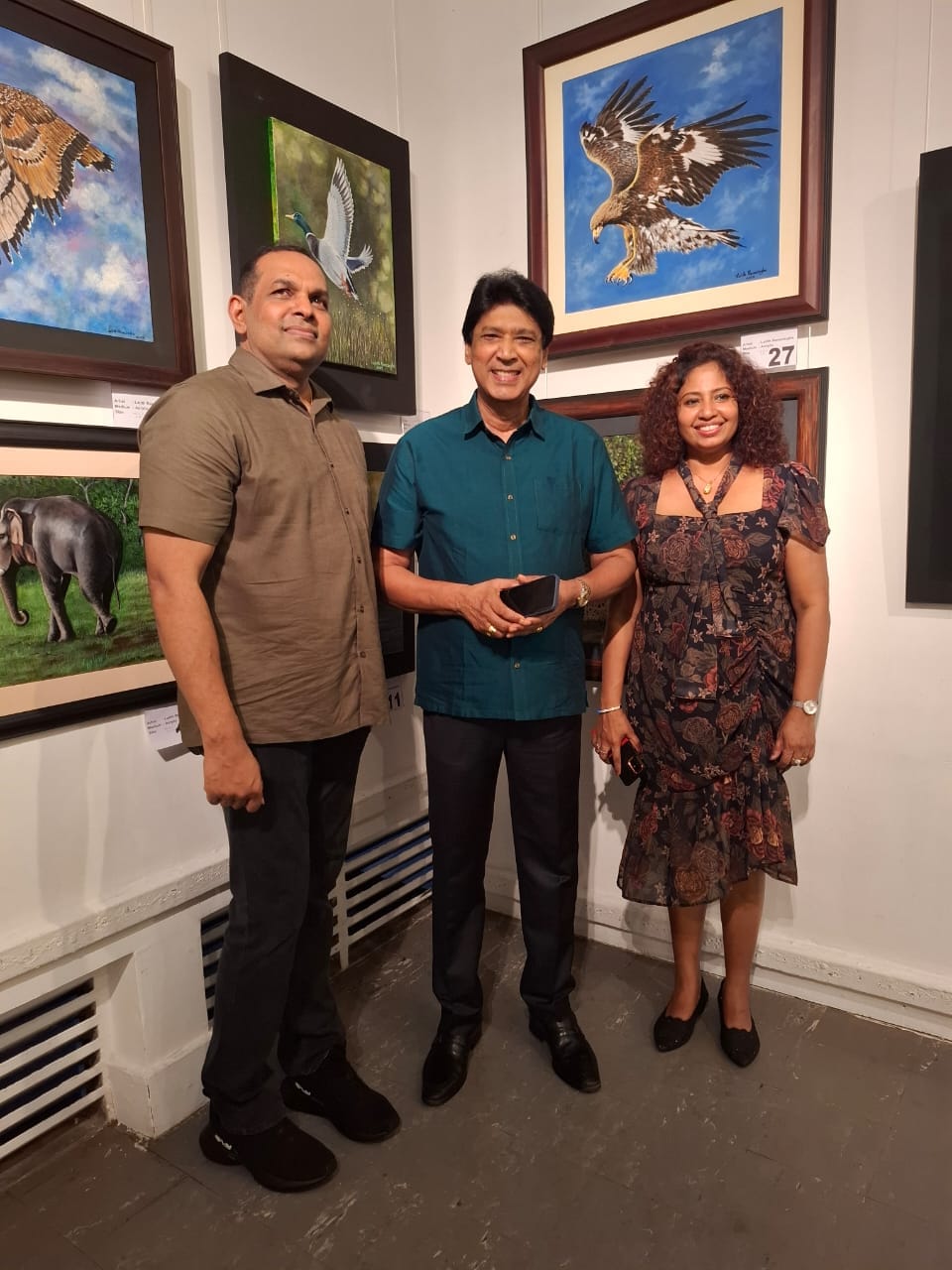 Visitors at the Rhythm exhibition, Lionel Wendt Gallery, Colombo