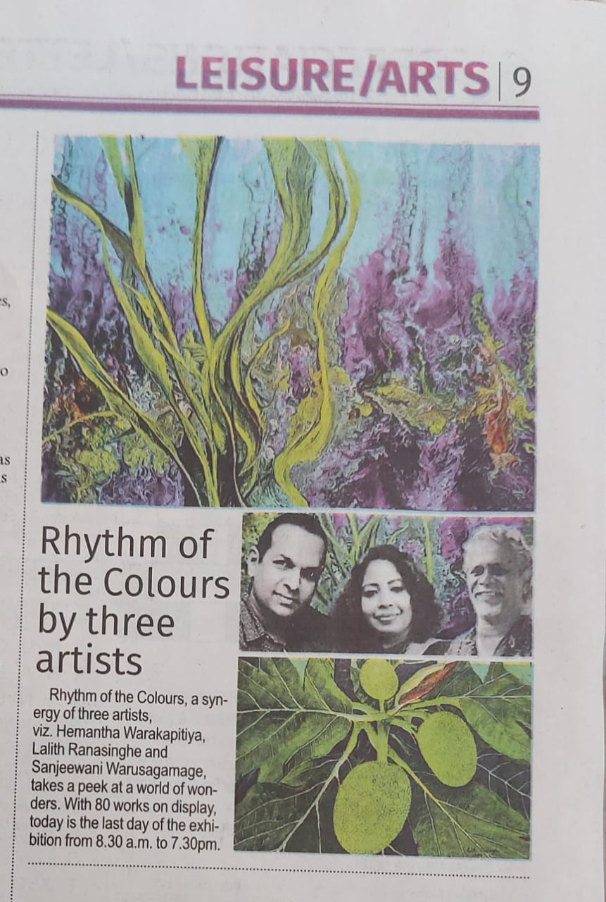 Sunday Times article: Rhythm of the Colours by three artists